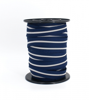 Endlosreißverschluss metallisiert marineblau/ silber (1m)